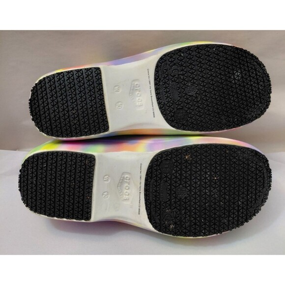 Crocs Shoes Womens 10 Work Neria Pro II Graphic Paint Brushed Blur Tie Dye Clogs - Picture 6 of 8